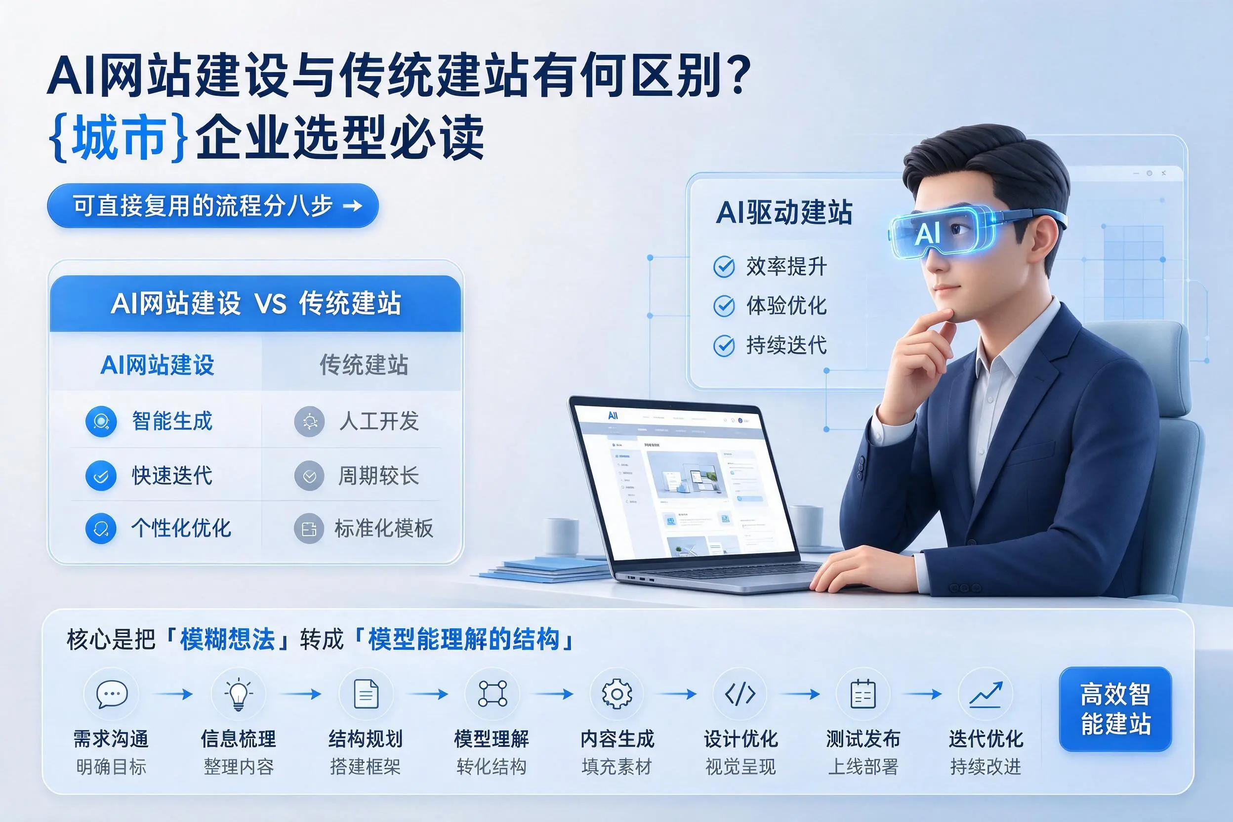 AI网站建设与传统建站有何区别?贺州企业选型必读