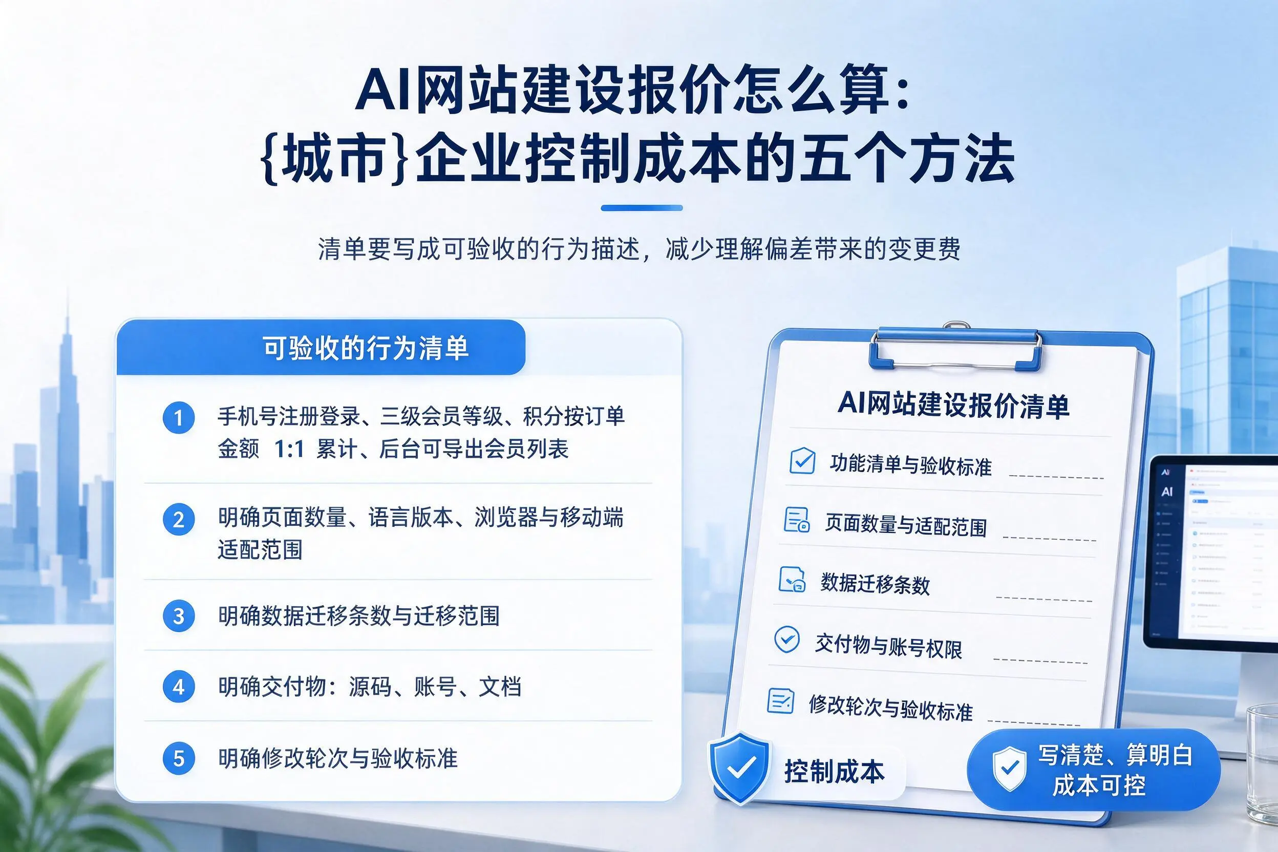 AI网站建设报价怎么算：贺州企业控制成本的五个方法